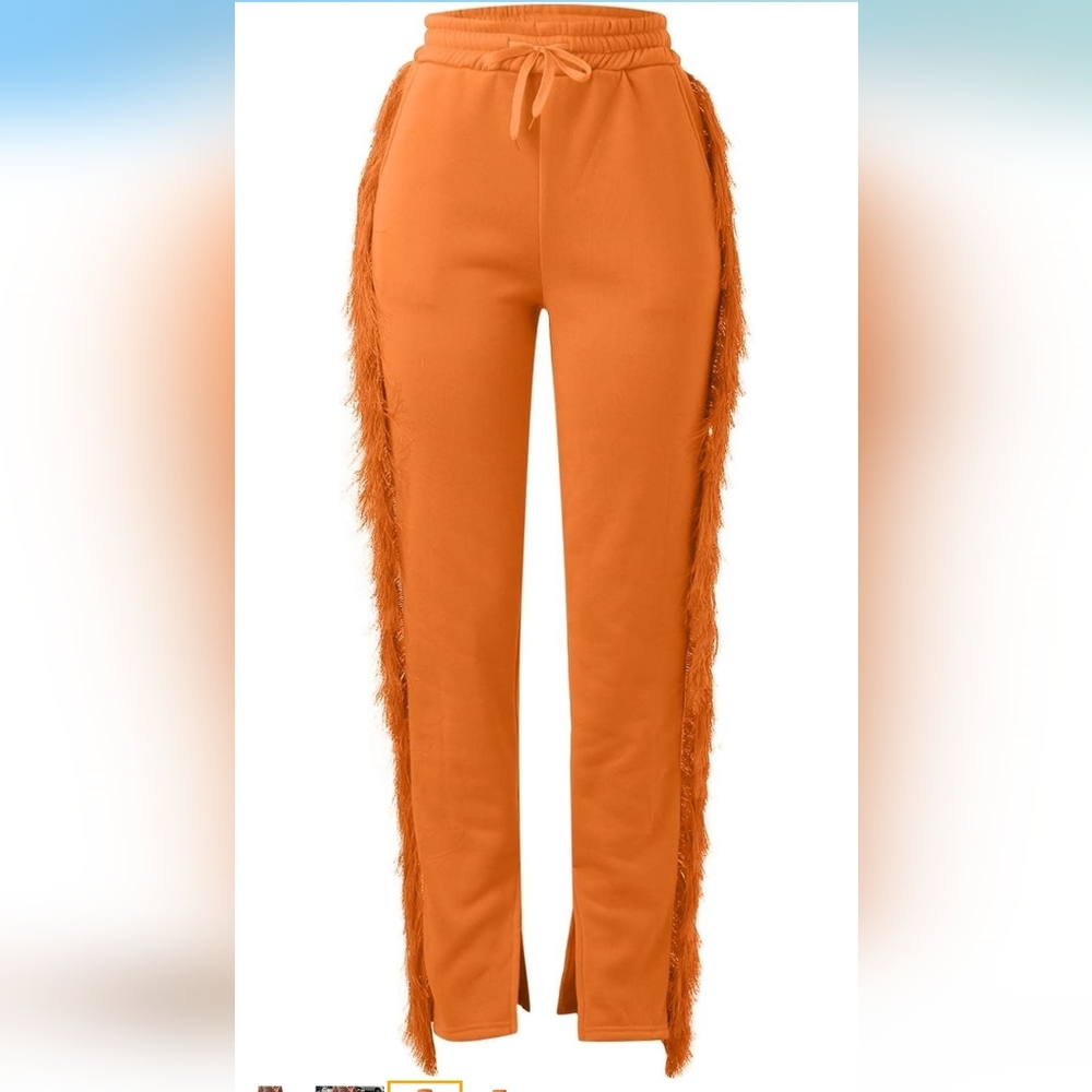 Minaa Monroe Pink Tassel Sweatpants - Picture 6 of 9